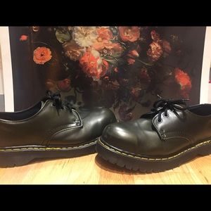 Dr Martens , steel toe, low cut shoe